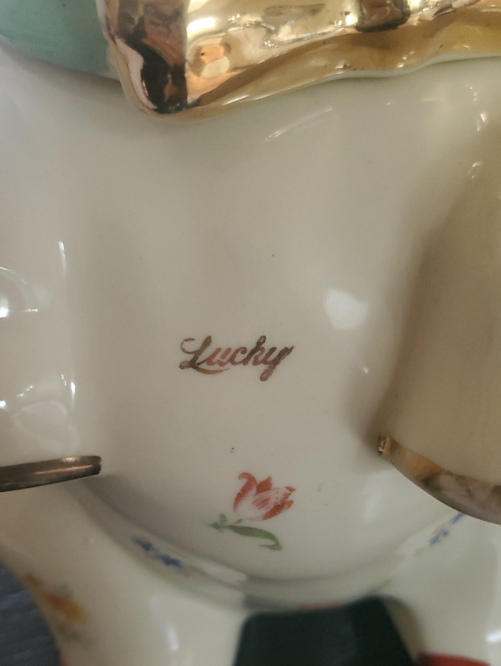 Lucky The Elephant Vintage Shawnee Pottery Cookie Jar - Picture 2 of 8